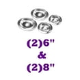 thumbnail image 1 of Cubiertas para quemador de estufa de gas, sartenes de goteo para estufa, de tazones de repuesto, 2 de 6 grandes de 8 perfecl Reemplazo de las bandejas de goteo de la estufa, 1 of 8