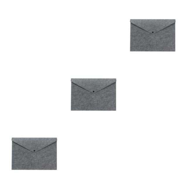 ZheElen Felt Folder Organizer For Artists Crafters And Sewers File Document Bag File Folders File Storage Organized Clutter-free grey 3Set