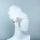 thumbnail image 5 of Diadema de plumas de avestruz, tocado para mascarada, banda para el cabello estilo Gatsby, 5 of 5