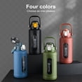 thumbnail image 1 of TidBay 2000ML Glass Drinking Bottle with Straw Handle Stainless Steel Tea Infuser And Silicone Sleeve Leak-Proof Motivational Water Bottle for Daily Intake, 1 of 7