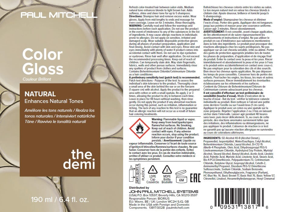 The Demi Color Gloss, Natural, 6.4 oz.