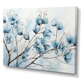 thumbnail image 2 of Designart "Blue And Grey Leaves In A Blossoming Scene I" Leaves Canvas Wall Art, 2 of 7
