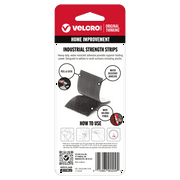 VELCRO Brand Industrial Strength Heavy Duty Fasteners, Holds 10 lbs, Stick-On Adhesive, Indoor or Outdoor Use, 90209, 4 Sets of 4x2 Black Strips