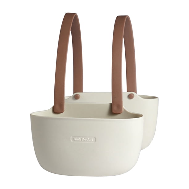 Bolsa colgante para utensilios de cocina, accesorios de cocina, utensilios de cocina, herramientas de cocina o fregadero de cocina de doble capa, multifunción para el hogar, almacenamiento de residuos