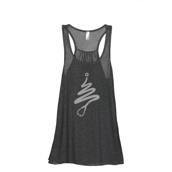 Nurse Holiday Spirit Women's Fashion Sleeveless Flowy Racerback Workout Yoga Tank Top Charcoal Grey Large