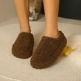thumbnail image 2 of Rokment Fuzzy Slippers for Women Indoor and Outdoor Fashion Cozy Warm Platform Fleece House Shoes Winter Fashion Casual Clogs Snow Boots Chunky Ankle Booties Coffee Size 6.5, 2 of 6