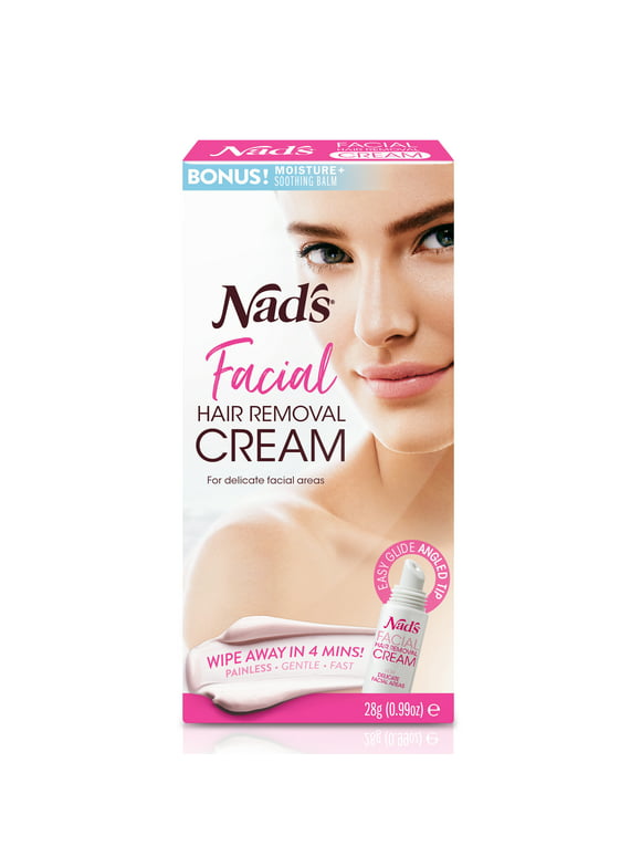 Nad's Facial Hair Removal Cream for Painless Hair Removal, Sensitive Skin