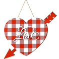 thumbnail image 1 of Letrero colgante de madera del día de San Valentín para la decoración del hogar del aniversario del banquete de boda XBTCLXEBCO corazón, 1 of 5
