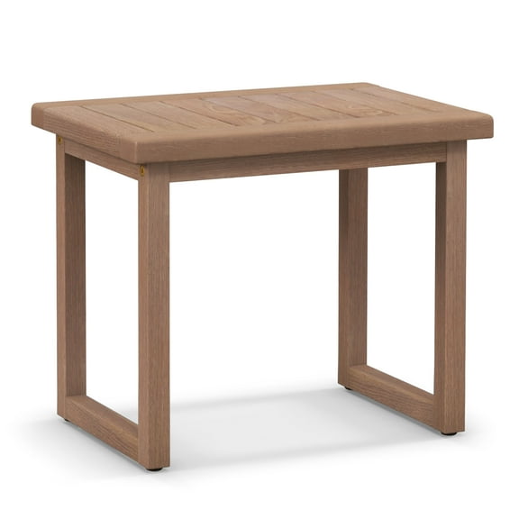 Giantex 19" Teak Shower Bench Stool, Indoor Outdoor Bathroom Bench
