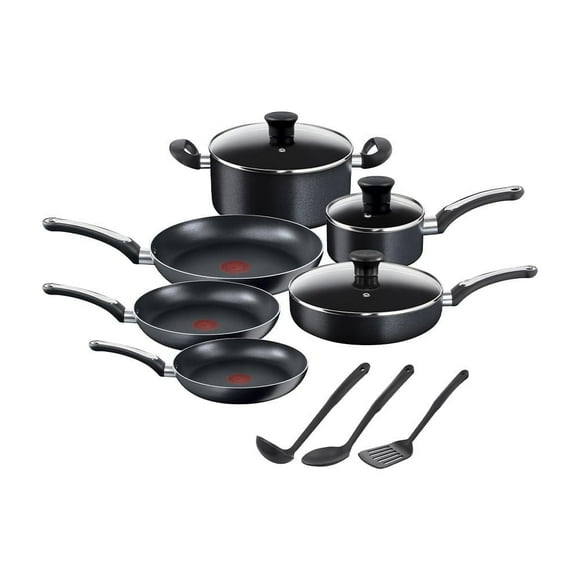 Batería de cocina T-fal Character 12pz Negra