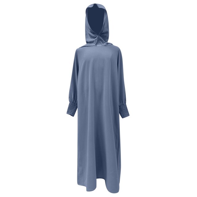 Robe Élégante à Capuche Abaya pour Filles Arabes Robe de Prière Longue