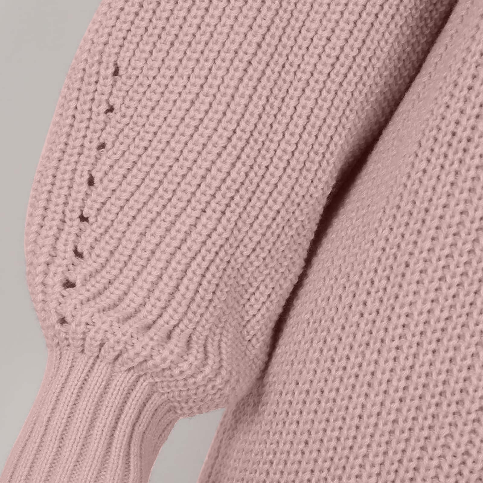 Women Classy Turtleneck Knitted Sweater Dress Solid Color Loose Fit Long Sleeve Pullover Elegant Warm Frock