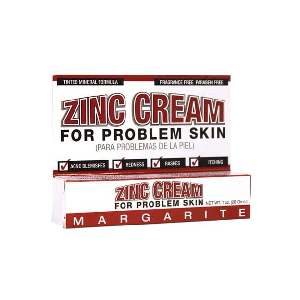 Margarite Cosmetics Zinc Cream Skin Treatment, 1Oz, 2Pack