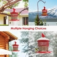 thumbnail image 7 of Digipettor Metal Wild Bird Feeder for Outside, Squirrel Proof Bird Feeders, Retractable 4LB Capacity Large Seed Birdfeeder for Outdoors Hanging Garden Yard, Red, 7 of 7