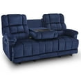 thumbnail image 2 of MCombo 3 Seat Power Reclining Sofa with Drop Down Table for Living Room, Heat, Vibration, USB Ports, Navy Blue, 2 of 8