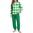 thumbnail image 4 of Conjuntos de blusa y camisa de manga larga con cuello redondo. Conjunto de camisa y pantalón de manga larga con estampado del Día de San Patricio para niños y niñas. Top y pantalón para niña., 4 of 8