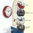 thumbnail image 6 of Infinity Instruments Gas Station Classic 12" Wall Clock - Red, 6 of 7