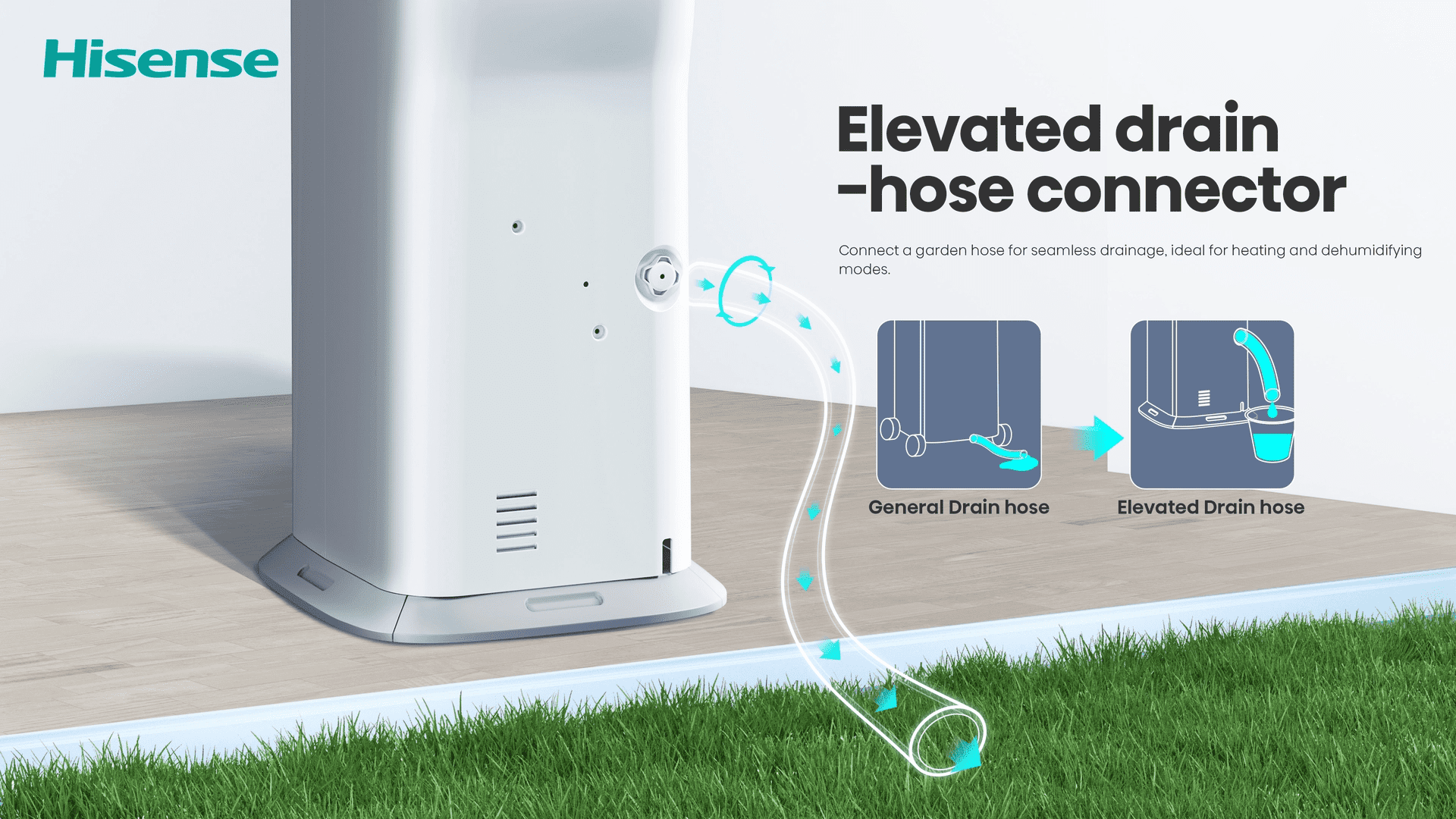 Restored Hisense 8000 BTU 350 Sq. Ft. Dual Hose Portable Tower Air Conditioner HIAP0825TWD (Refurbished)