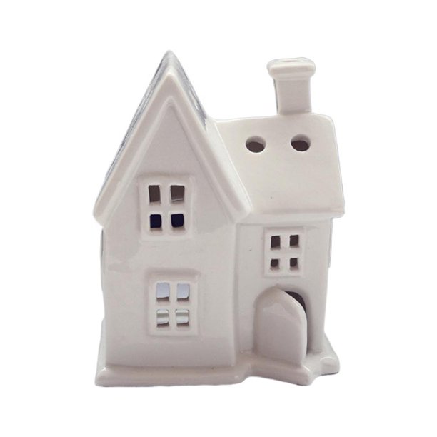 Wartleves Vela de cerámica para casa, decoración navideña para casas de pueblo, luz nocturna LED Z2