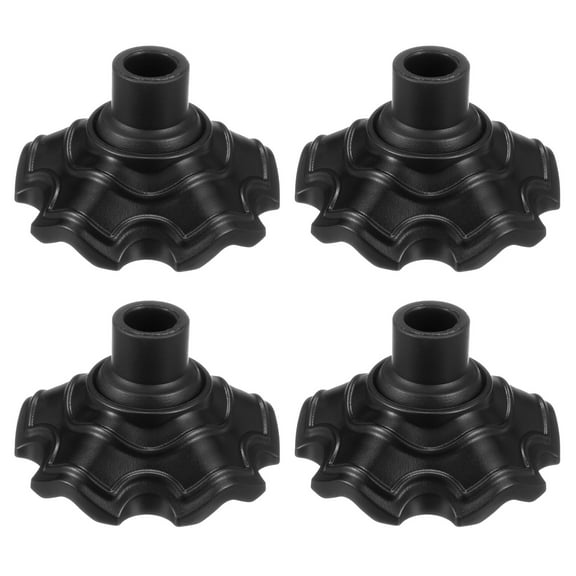 Uxcell 4-Pack Camping Chair Foot Pads, 15mm Plastic Folding Camp Chair Replacement Feet for Hiking/Picnic [Black]