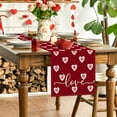 thumbnail image 2 of SLYNSHome Valentines Day Table Runner Holiday Decoration,Heart Pattern Cheesecloth for Dining Room,Kitchen,Romantic Celebrations, 2 of 8