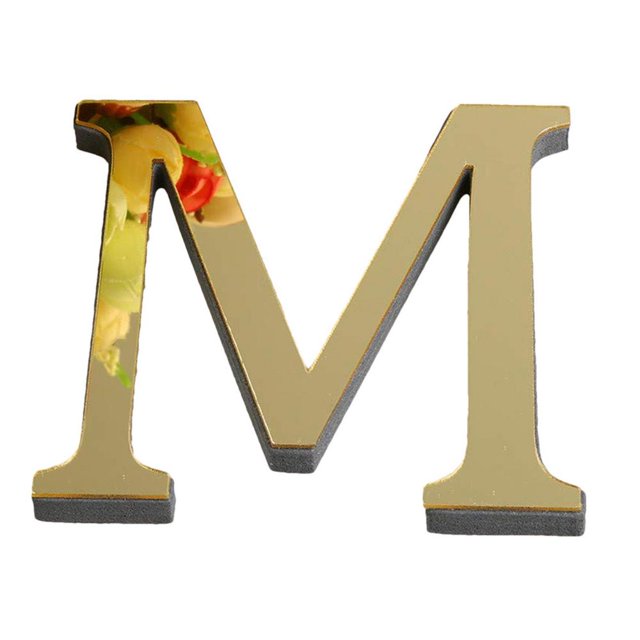 Pegatinas de pared con letras AIXING, autoadhesivas, 3D, acrílicas, con espejo, para decoración del hogar, con letras, para bricolaje, color dorado claro