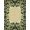 Green, Pattern 14, variant on ODIKA 8'x10' Washable Area Rug Leaves Rings Festive Botanical Snake Motif Border Circle Round Flowing Dynamic for Dining Room, Large Office, Lounge, Non-Slip Chair-Friendly Mat
