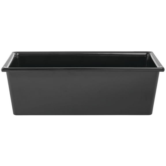 HUBERT SmartFit 1/3 Size Black Melamine Cold Food Pan - 6 7/10"L x 12 2/5"W x 4"D