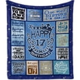 thumbnail image 1 of LHSHID 17 Year Old Girl Boy Gift Ideas Throw Blanket 17th Birthday Gifts for Girls Boys Best Gifts for 17 Year Old Girl 17th Birthday Decorations for Girls Boy 50"x60", 1 of 6