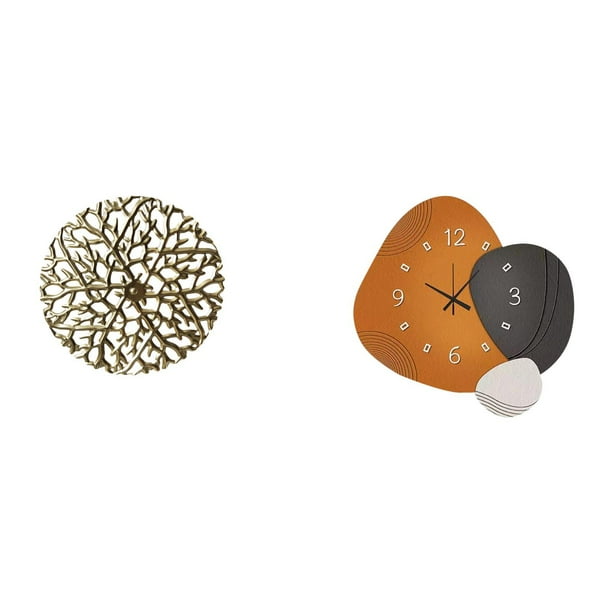 Escultura para colgar en la pared,Decoración de pared de metal para sala de estar,dormitorio y exterior.,Escultura colgante Arte de pared Disco decorativo,Reloj de pared,Reloj de pared moderno