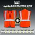 thumbnail image 6 of Polyester Mesh Orange Safety Vest for Men - 4XL, 5XL | ANSI Certified Class 2 Reflective Vest with 2" Reflective Tape | High-Visibility Construction Vest | Lightweight Vests for All-Day Comfort, 6 of 7