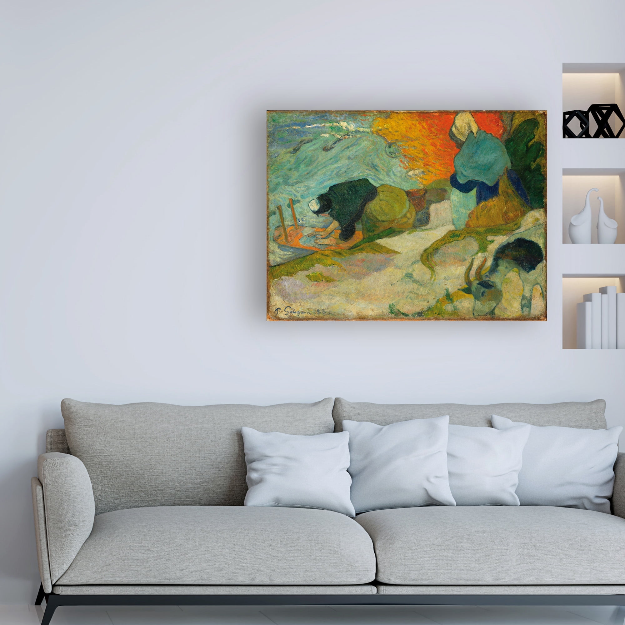 Gauguin 'Washerwomen in Arles' Canvas Art