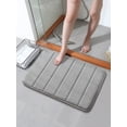thumbnail image 3 of 1pc Pure Color Simple Soft Memory Foam Sponge Absorbent Non-Slip Mat For Bathroom, Toilet, 3 of 4