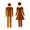Gold, variant on Veeogra Wall Stickers,Wall Decals,3D Mirror Sticker Funny WC Toilet Door Entrance Sign Men Women Bathroom DIY Wall,Wall Decor Living Room,Home Decor,Black