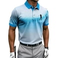 thumbnail image 2 of Fnnxeal Mens Polo Shirts Collared Summer Graphic Casual Golf Short Sleeve Polo Light Blue Shirts for Men Size 3XL, 2 of 5