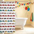 thumbnail image 3 of Erosebridal Cartoon Car Shower Curtain 72Wx78L, Sports Car Bath Curtain, White, 3 of 5