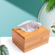 thumbnail image 4 of Caja de papel de bambú y madera Caja de almacenamiento de servilletas para hoteles comerciales Caja de pañuelos de escritorio para el hogar, 4 of 5