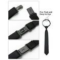thumbnail image 4 of Ties for Child Navy Blue Solid Color Pre-Tied Necktie Weddings School Uniforms Kids Tie, 4 of 7