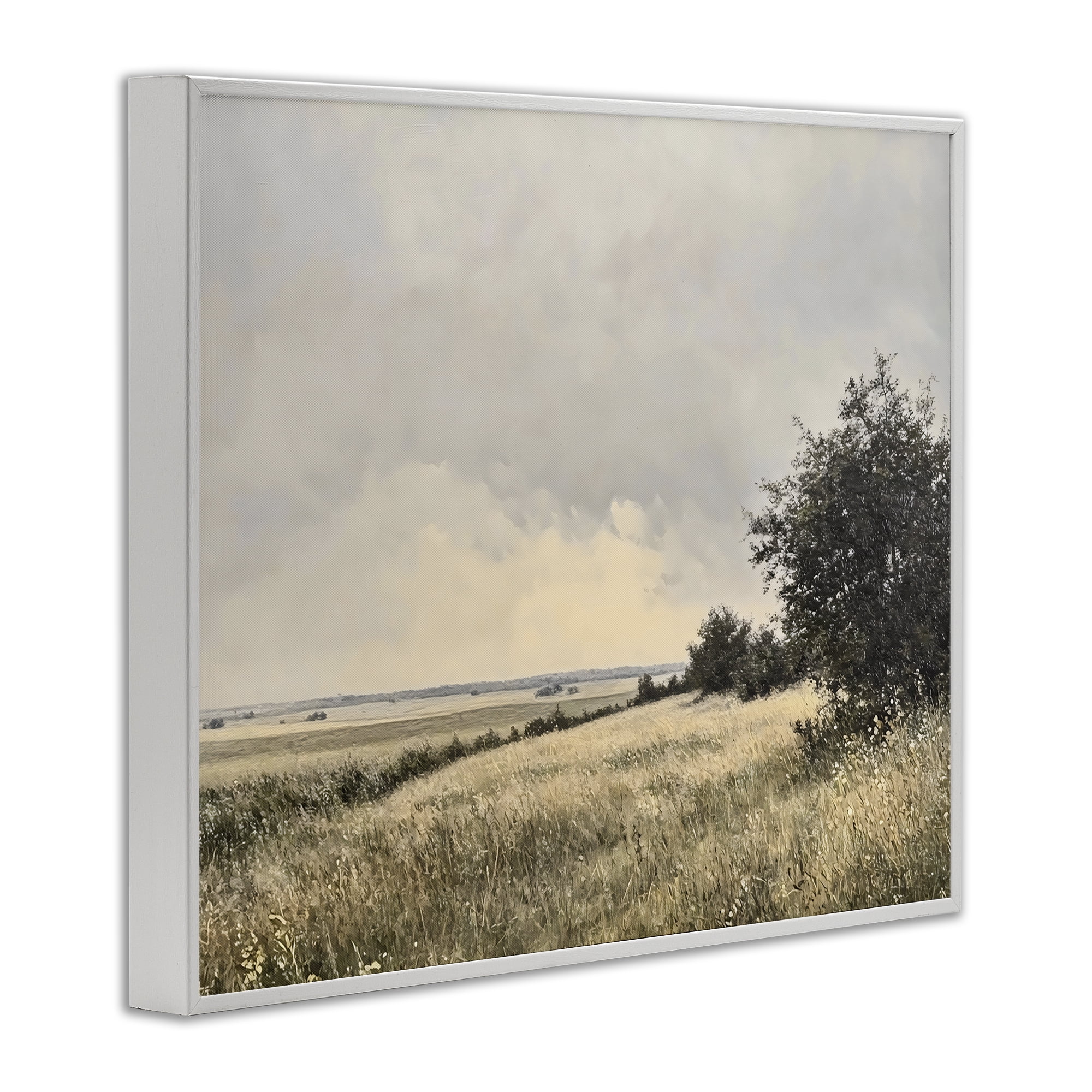 Stupell Industries Rustic Countryside Hill Landscape White Framed Giclee Art, design by Franklyn Gregory