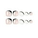 thumbnail image 5 of 24pcs Black and White Glitter Toenails Wearable Manicure Nail Patches Finished Nails Ladies Glossy Artificial Toenails, 5 of 5