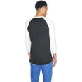 thumbnail image 3 of American Apparel Men's 50/50 Raglan 3/4 Sleeve T-Shirt, 2-Pack, Black/White, Medium, 3 of 6