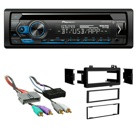 Pioneer Single DIN CD w/ Bluetooth Car Stereo Upgrade for 1994-2001 Dodge RAM1500 Includes In-Dash Car Stereo, Dash Kit and Harness (Amp)