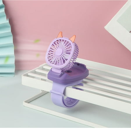 

Gifts Klycj home appliances Mini Watch Fan Third Gear Speed Electric Portable Mini Handheld Fan USB Rechargeable Folding Suitable Children Adults For Outdoor Trave Hiking And Climbing