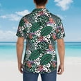 thumbnail image 6 of Fotbe Tropical Leaves Hawaiian Shirt for Men Unisex Summer Beach Casual Short Sleeve Cotton Linen Button Down Shirts-Medium, 6 of 9