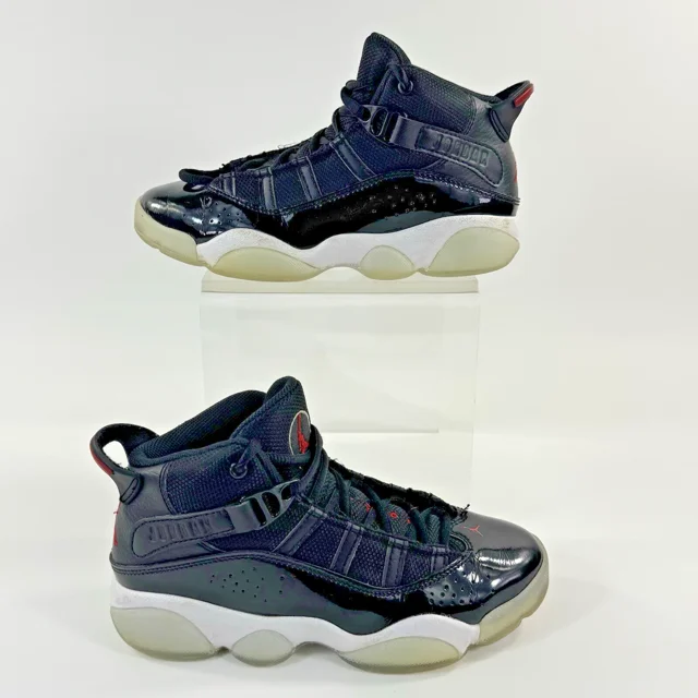 Ni - ke Ni - ke Air Jordan Sneaker Boy Youth Size 1Y Athletic Black Basketball Shoe 6 Ring
