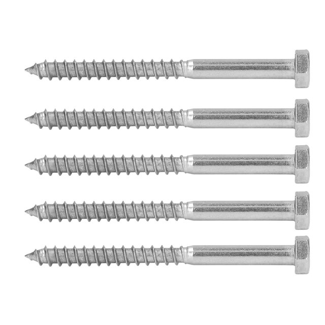 Vis Hexagonales en Acier Inoxydable 304, Demi-File, Vis Hexagonale en Bois pour Composants de Toit de Menuiserie