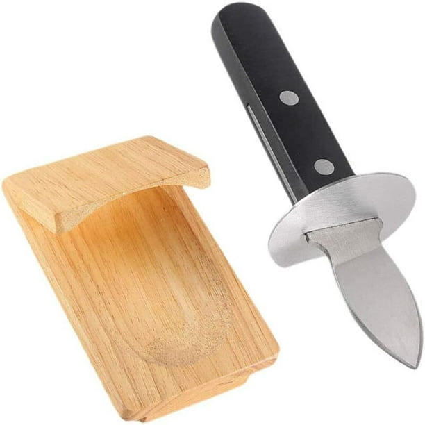 Wood Oyster Clamp Oyster Holder Oyster Opener Shellfish Opener Tool Oyster  Shucking Tool Seafood Shucker Kits Oyster Knife Setd-2