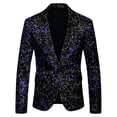 thumbnail image 4 of oqasdz Carnival Blazer for Men Print Jacket for Celebration Events Night Out Attire Classic Fit Stretch Dress Coat Travel Party Business Formal, 4 of 4
