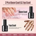 thumbnail image 4 of Kit de esmalte de uñas en gel MEFA, 12 colores con luz UV, 7 ml, otoño, 4 of 9
