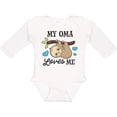 thumbnail image 3 of Inktastic My Oma Loves Me with Sloth and Hearts Boys or Girls Long Sleeve Baby Bodysuit, 3 of 5